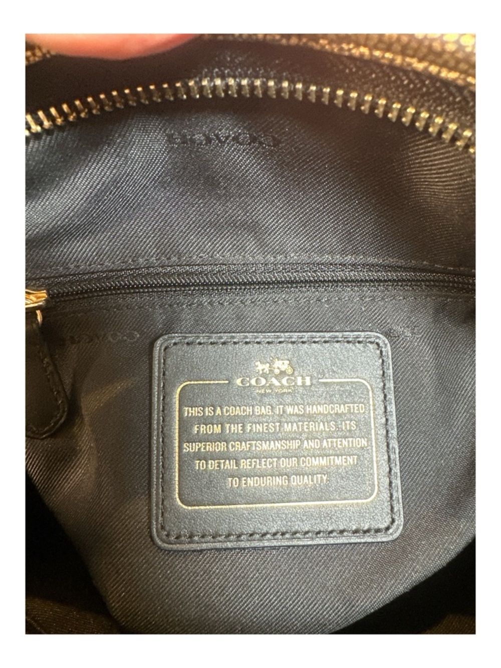 COACH Mini Prince St Metallic Gold Crossbody Like New - Picture 10 of 17